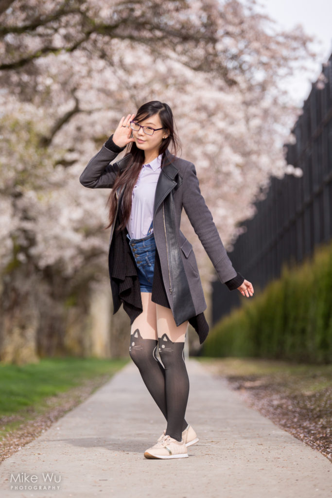 Under the blooming cherry blossoms. Model Nooblet Cosplay