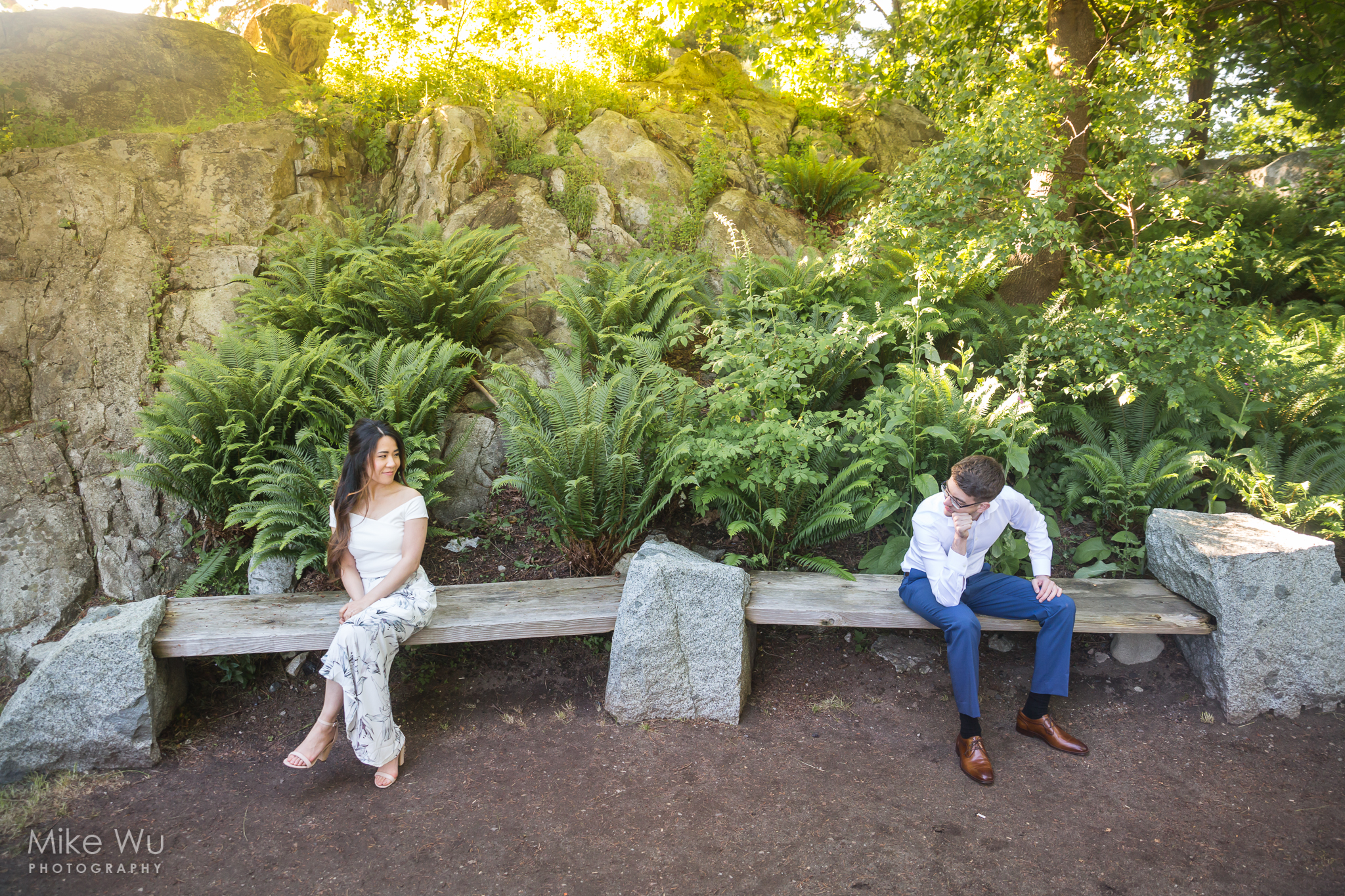 Vancouver, love, engagement, shoot, photography, North Vancouver, whytecliff partk, couple, lovely, benches, bushes, rainforest, rocks, sunset, glow, environment, beautiful, photography, shoot, photoshoot, portraits, environment, matching, pair, destiny, park